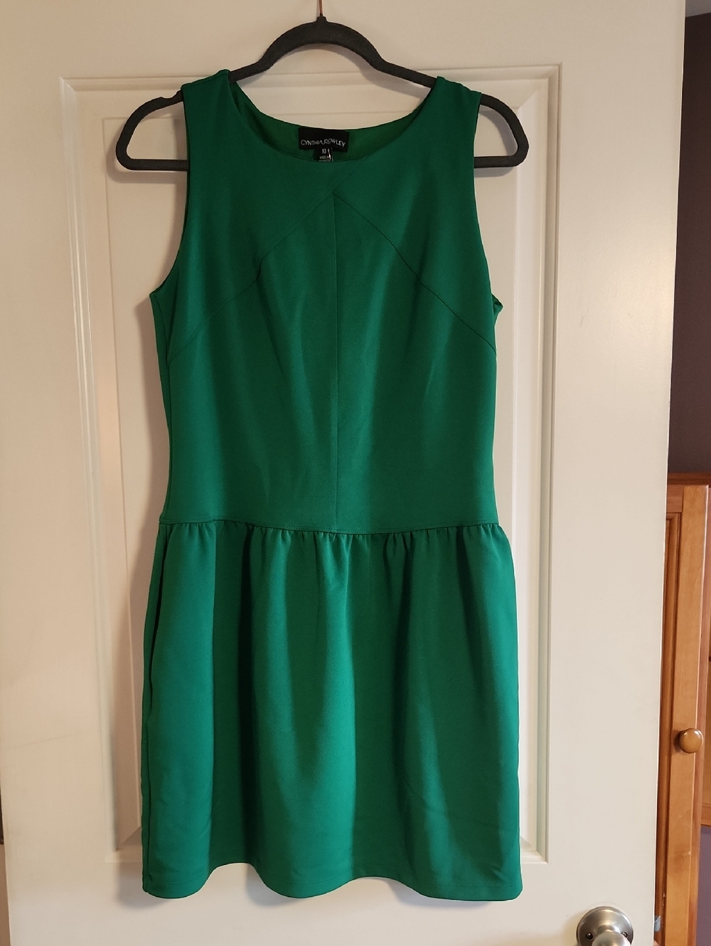 Cynthia Rowley Green Sleeveless Fit & Flare Midi Dress